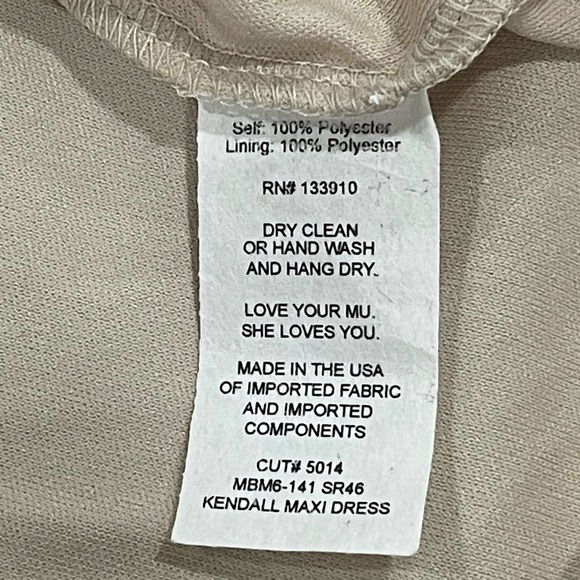 NEW Show Me Your Mumu Kendall Maxi Dress Show Me The Ring Crisp Beige Size XL - Picture 10 of 12